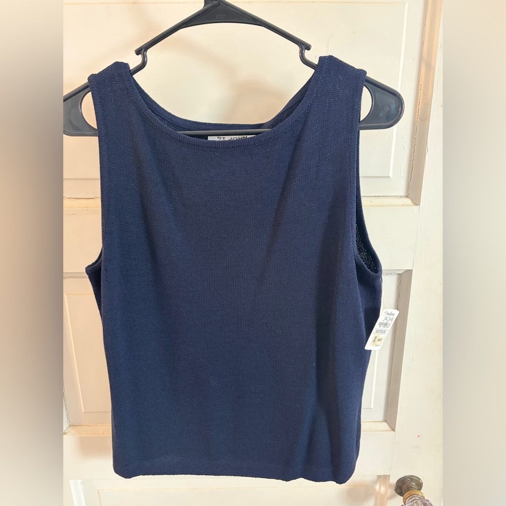 St. John Classic Navy Tank Top